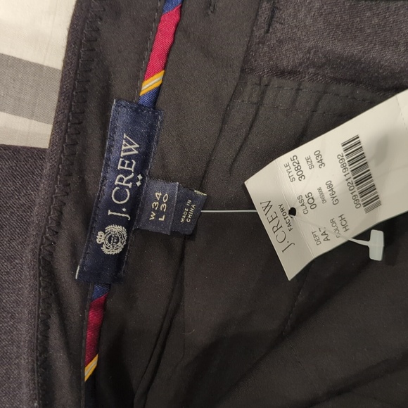 JCrew Bedford Charcoal Dress Pants 34/30 - Picture 2 of 4